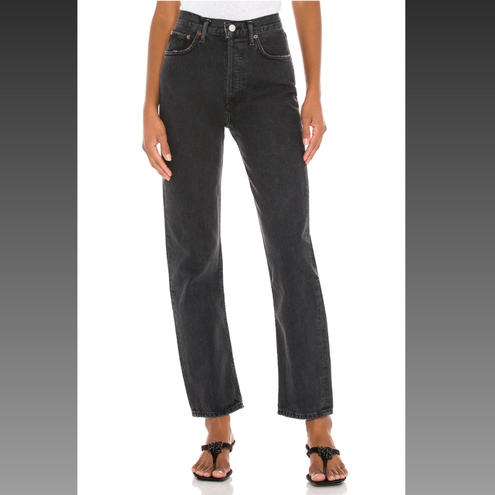 AGOLDE 90's Pinch Waist Jeans in Black Tea
